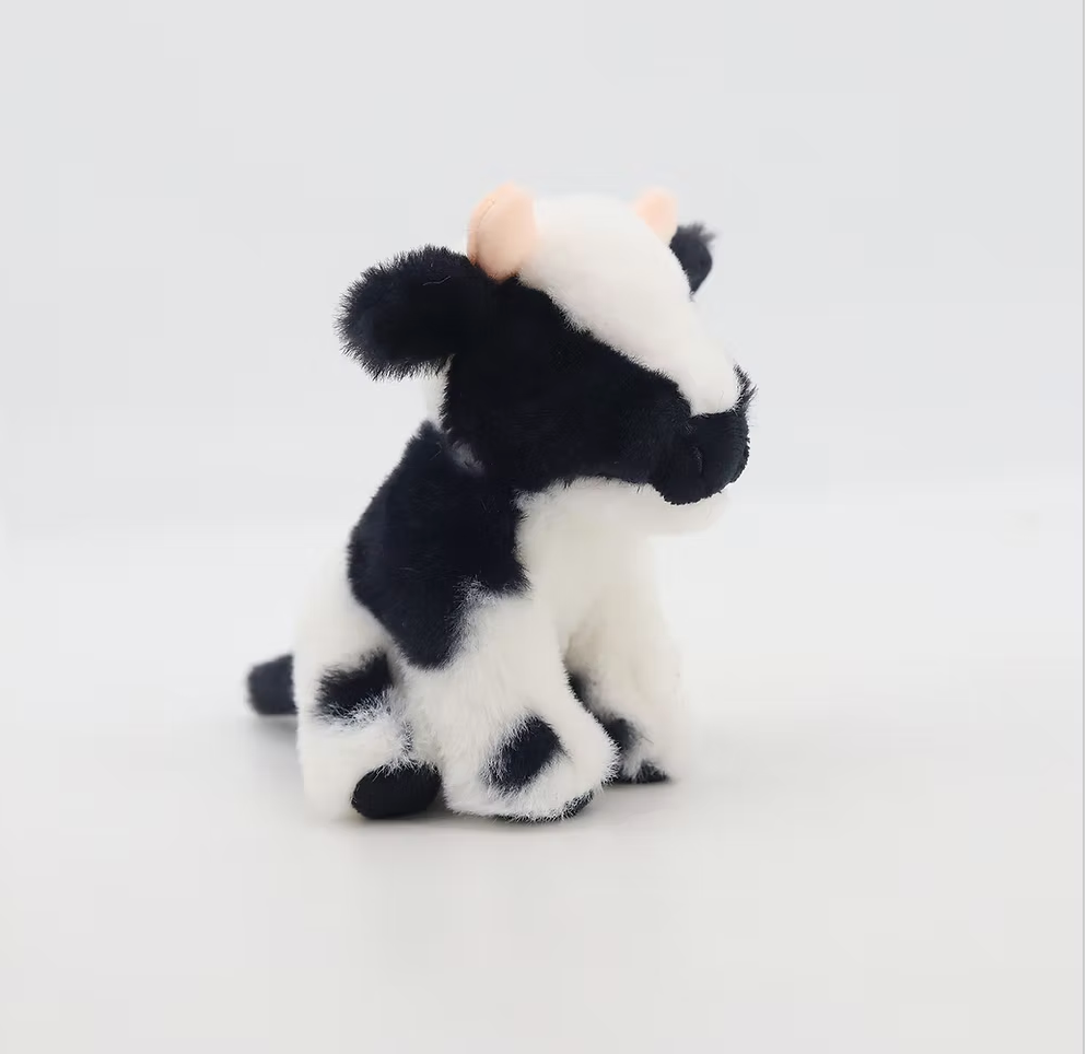Mini Dairy Black and White Cow 13cm