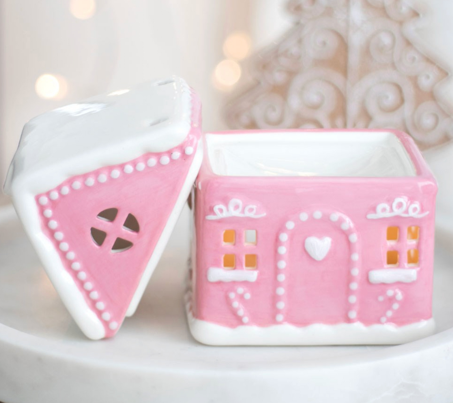 Pink Gingerbread House Oil Burner