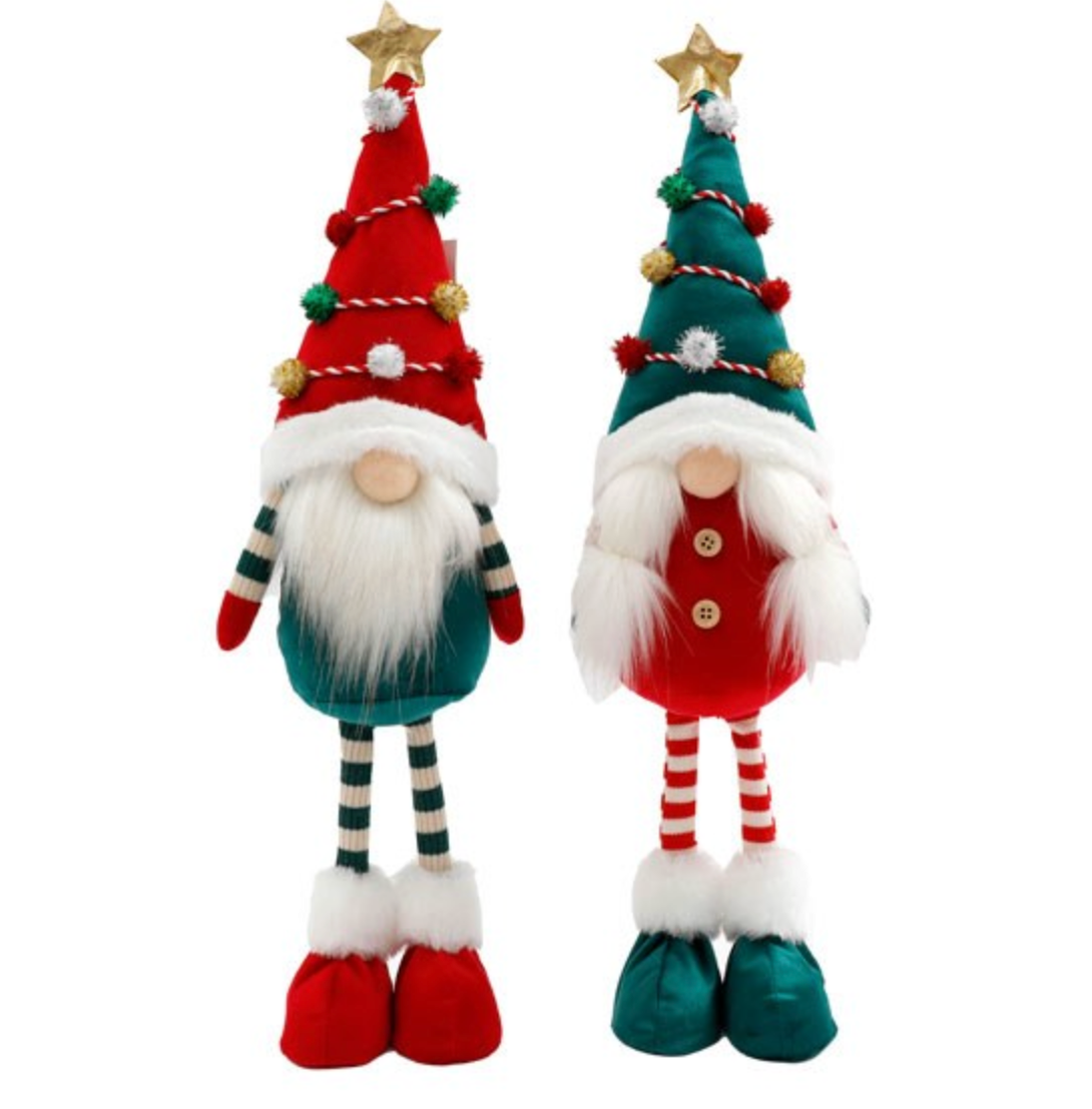 Standing Santa Gonk with Christmas Tree Hat 46cm
