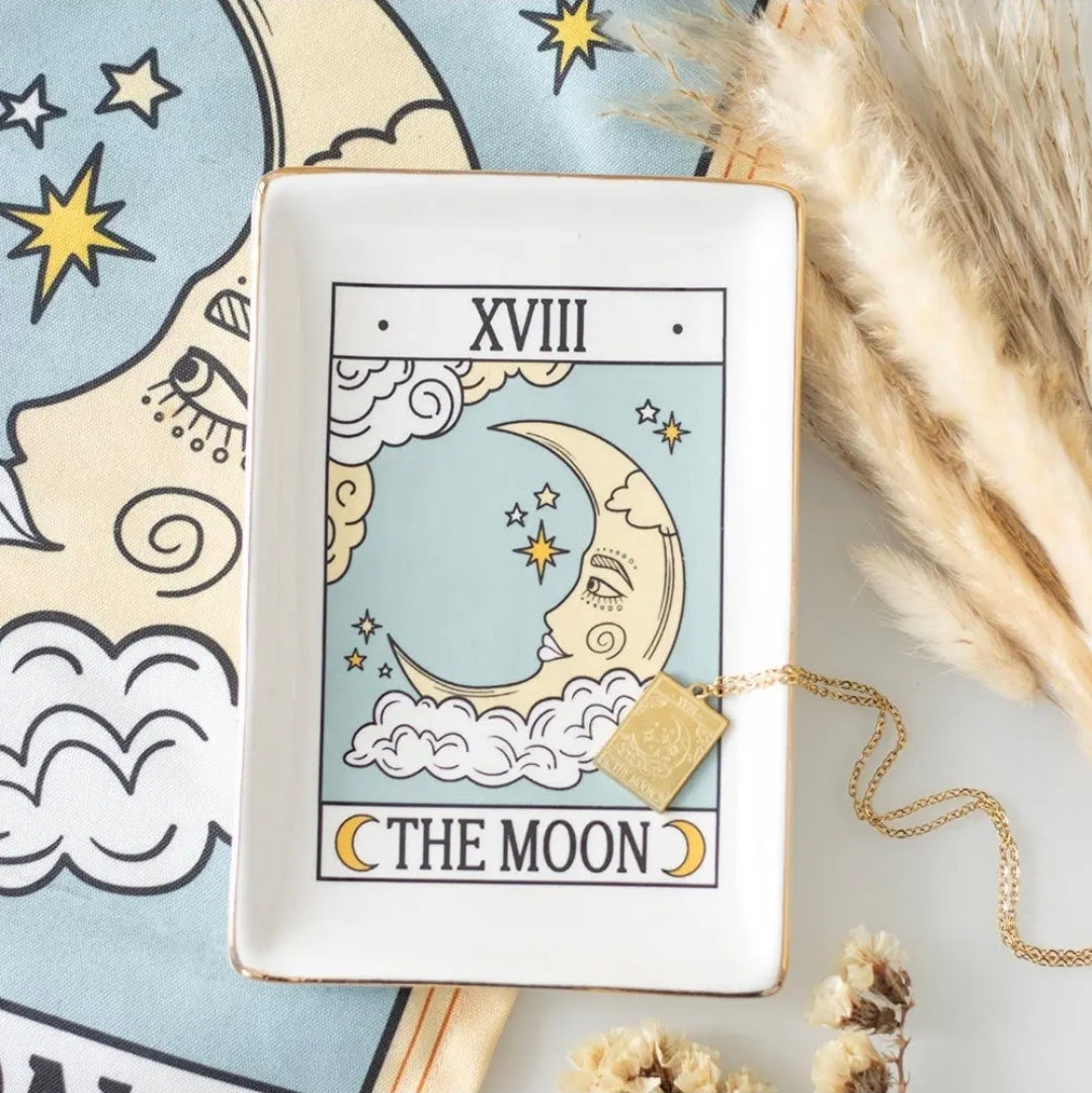 The Moon Vintage Tarot Card Trinket Dish