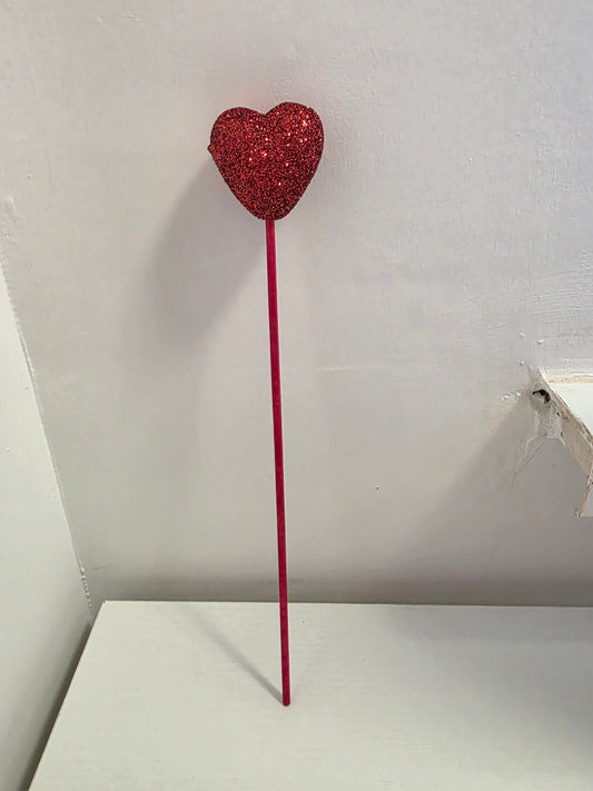 Glitter Heart on Stick