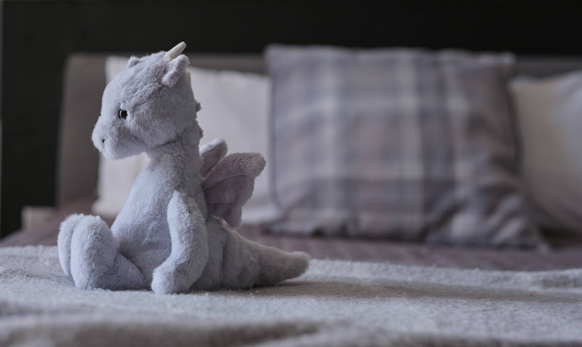 Charlie Bears Draco Dragon Cloudy Grey Soft Plush