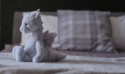 Charlie Bears Draco Dragon Cloudy Grey Soft Plush