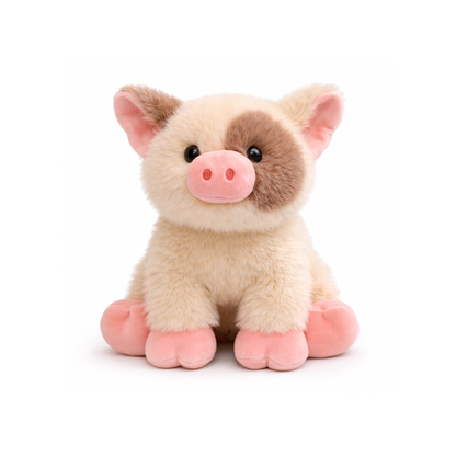 Biscuit Tumbleby Pig Plush — Golden Soft Toy