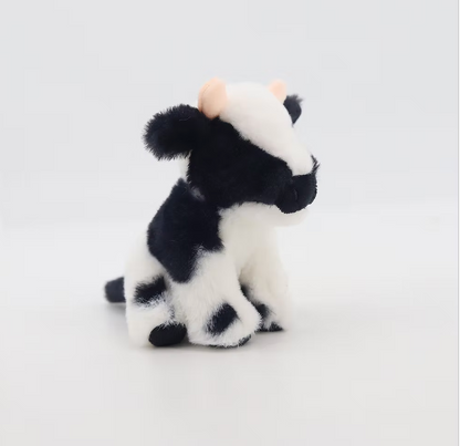 Mini Dairy Black and White Cow 13cm