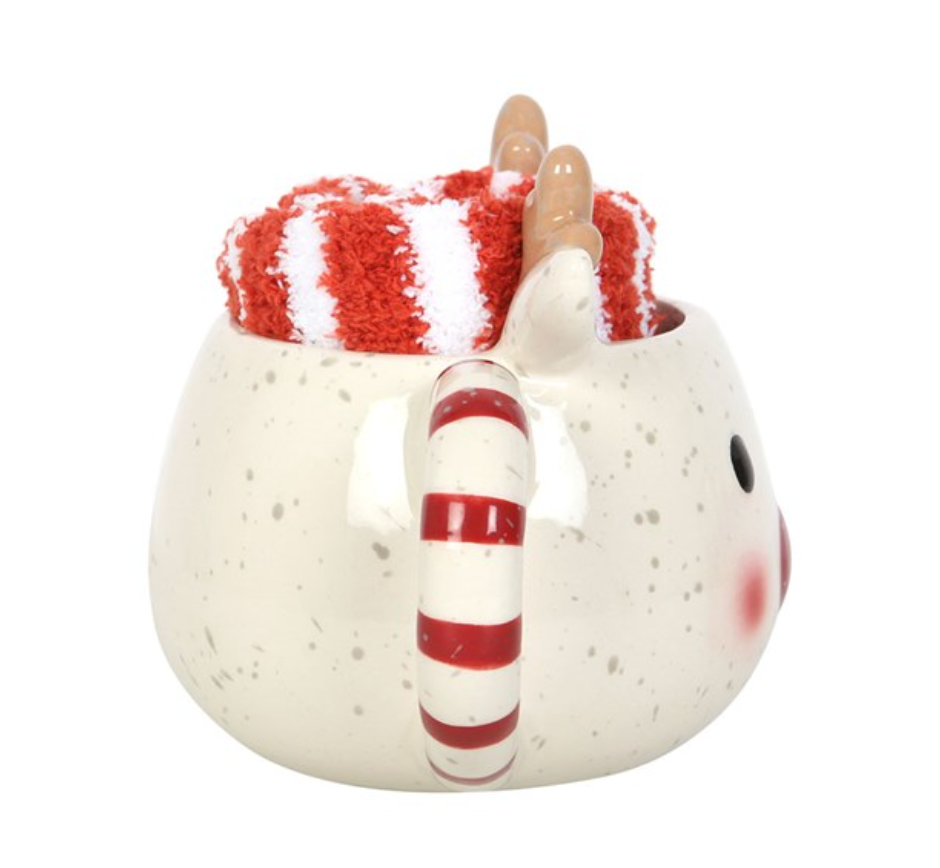 Rudolph Reindeer Mug and Socks Set