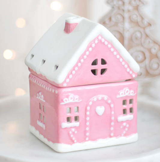 Pink Gingerbread House Oil Burner