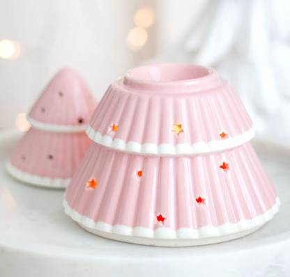 Pink Christmas Tree Oil Burner