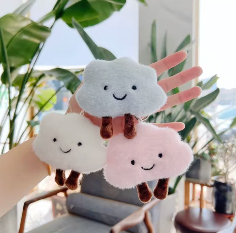 10 Items For £10 Variety Pack Cloud Plush Balls Pins Cards Soft Plush Teddys Key Rings Thank you cards