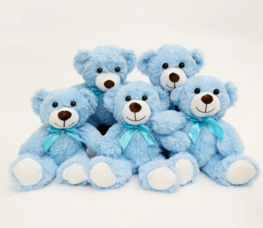Teddy Bear Blue Beige Chocolate