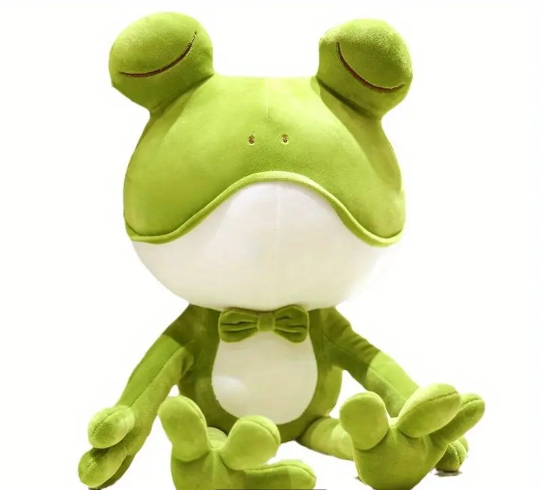 Sleepy Frog Plush Toy