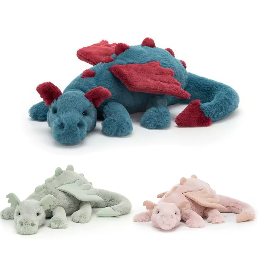 30cm soft flying dragon plush toy in various colours