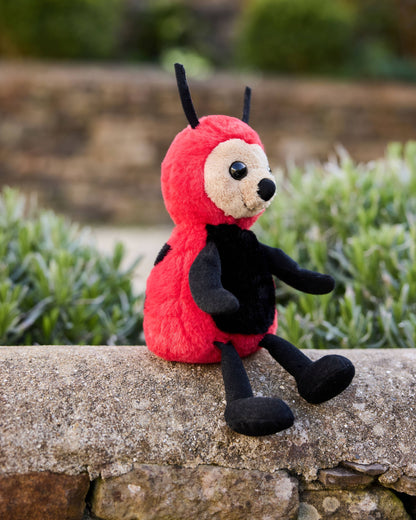Charlie Bears Leaf Ladybird Rose Red Soft Plush