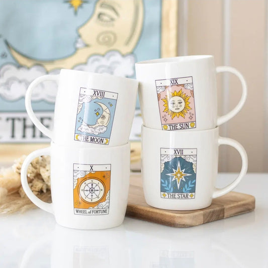 Set of 4 Mugs Vintage Tarot Card Mug