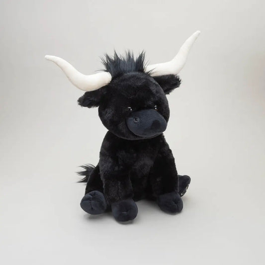 Black Longhorn Highland Cow Collectible Soft Toy Cow