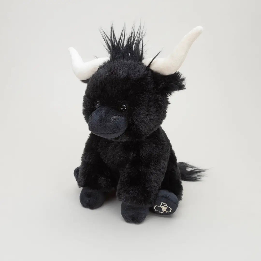 Black Longhorn Highland Cow Collectible Soft Toy Cow