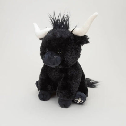 Black Longhorn Highland Cow Collectible Soft Toy Cow