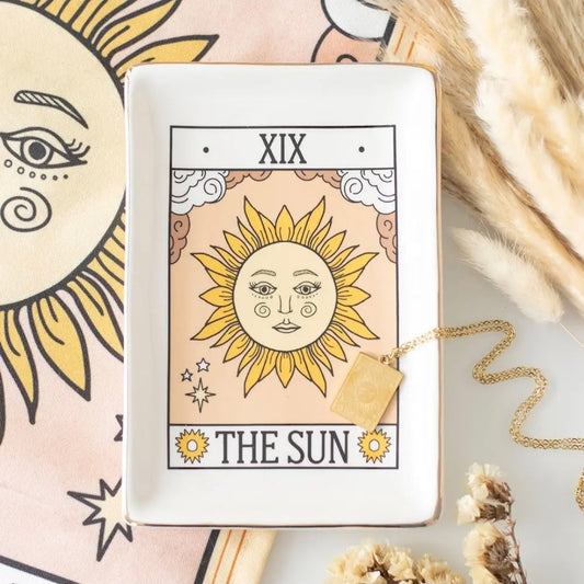 The Sun Vintage Tarot Card Trinket Dish