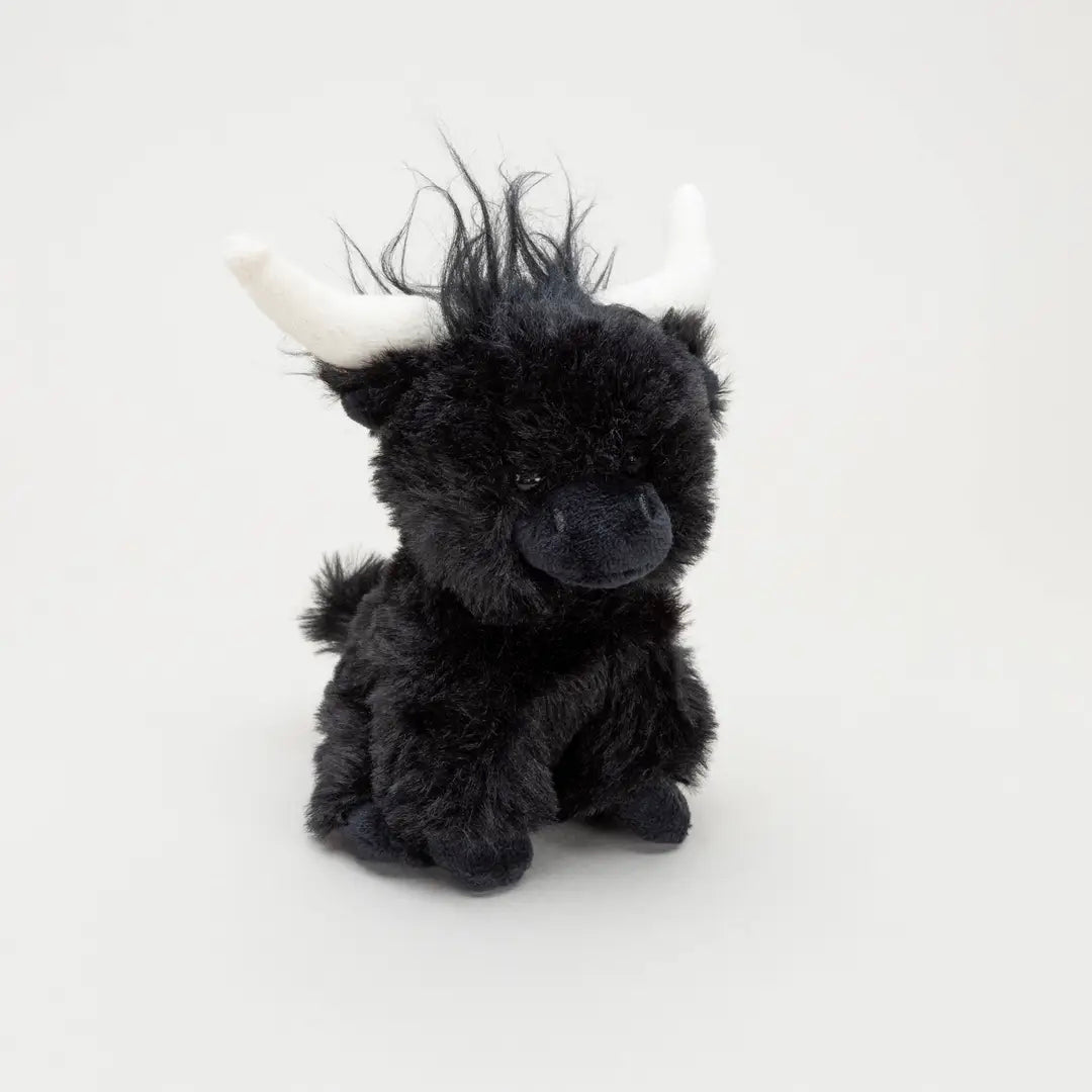 Black Longhorn Highland Cow Collectible Soft Toy Cow