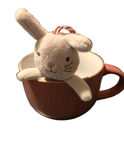 Some Bunny Loves You Mug and Mini Toy Rabbit